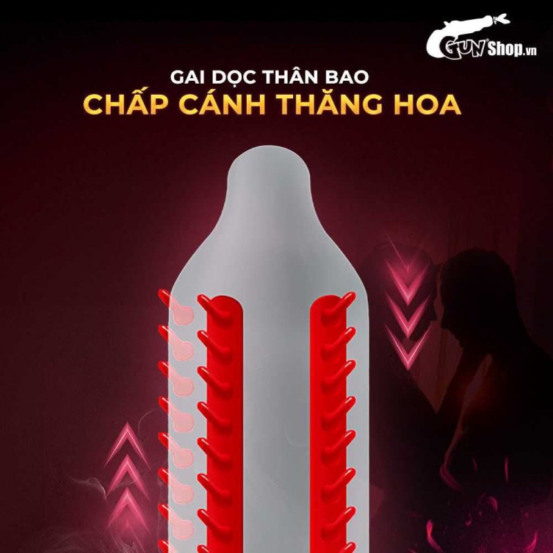 Bao cao su OLO Phượng Hoàng gai đứng hộp 1 cái tặng bi silicon