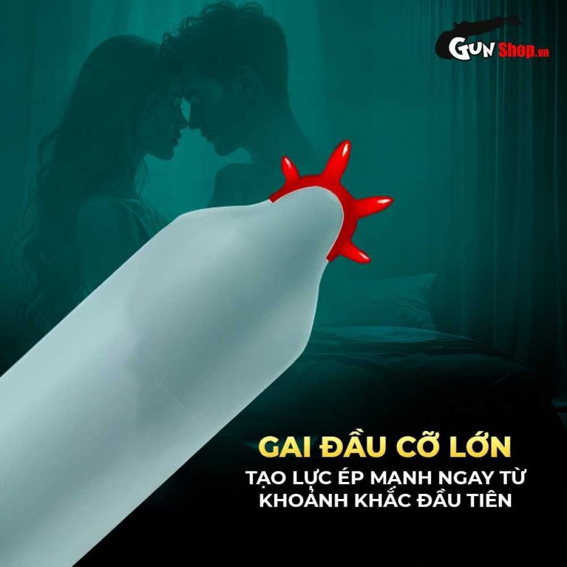 Bao cao su OLO Nai gai đầu Hộp 1 cái tặng bi silicon mềm mại