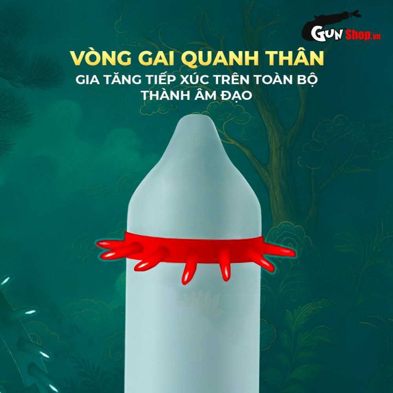 Bao cao su OLO Nai gai đầu Hộp 1 cái tặng bi silicon mềm mại