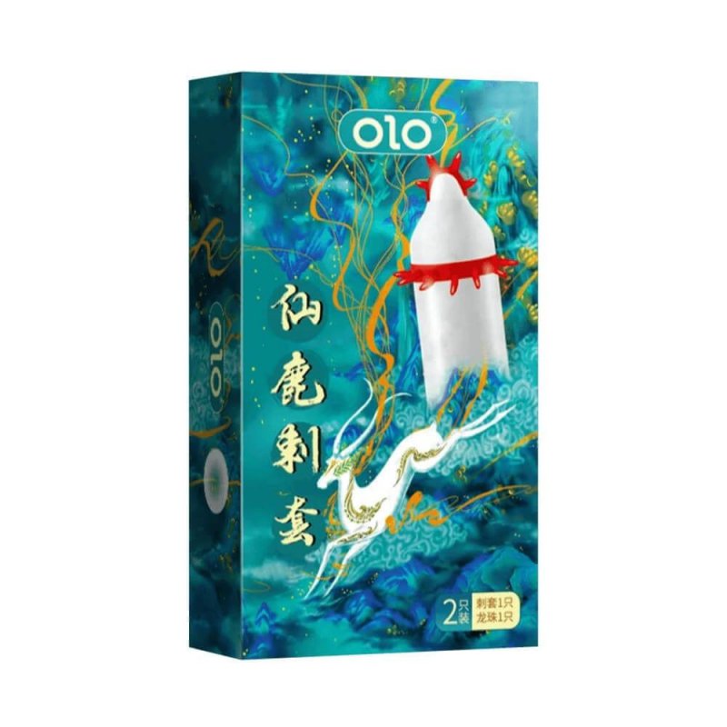 Bao cao su OLO Nai gai đầu Hộp 1 cái tặng bi silicon mềm mại
