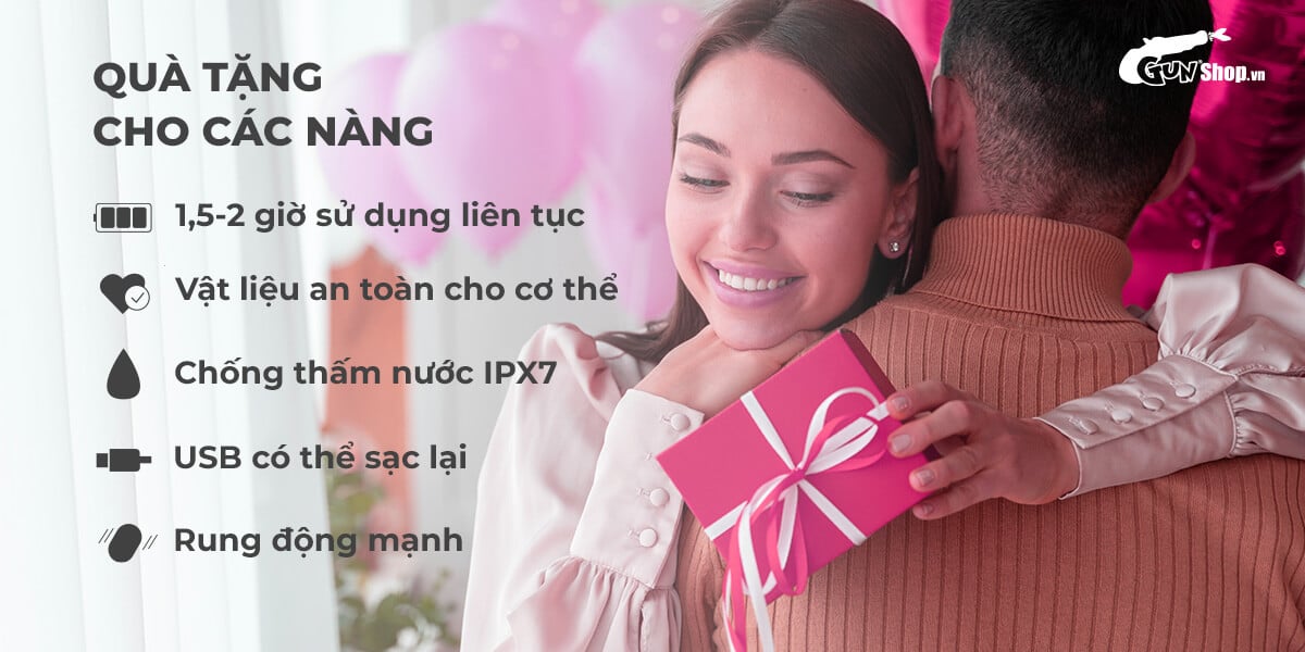 Trứng rung Lovense Dolce 2 đầu thông minh điều khiển app tiện lợi