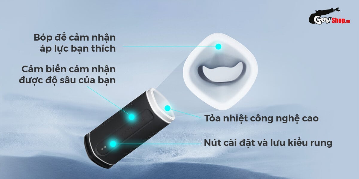 Kho sỉ Âm đạo giả đa năng Lovense Calor điều khiển qia app ứng dụng điện thoại giá sỉ