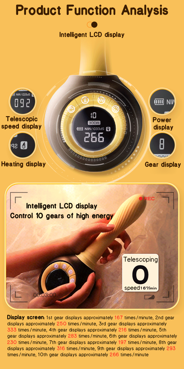 Đại lý Dương vật giả Dildo rung thụt toả nhiệt điều khiển từ xa màn hình LCD tự động giá tốt
