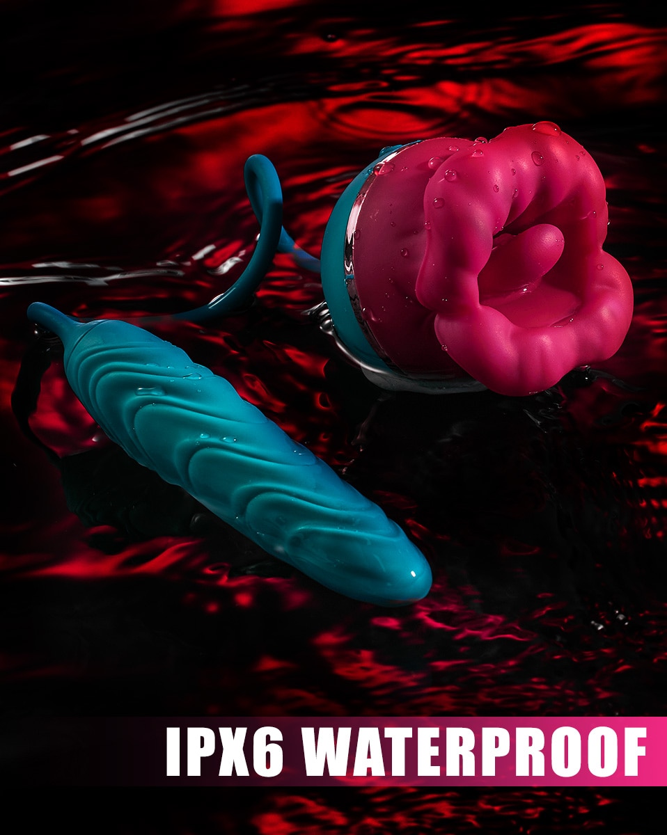 Trứng rung 2 đầu thụt liếm massage mạnh mẽ kích thích khoái cảm