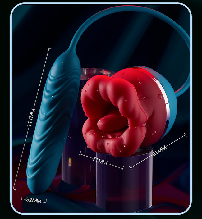 Trứng rung 2 đầu thụt liếm massage mạnh mẽ kích thích khoái cảm