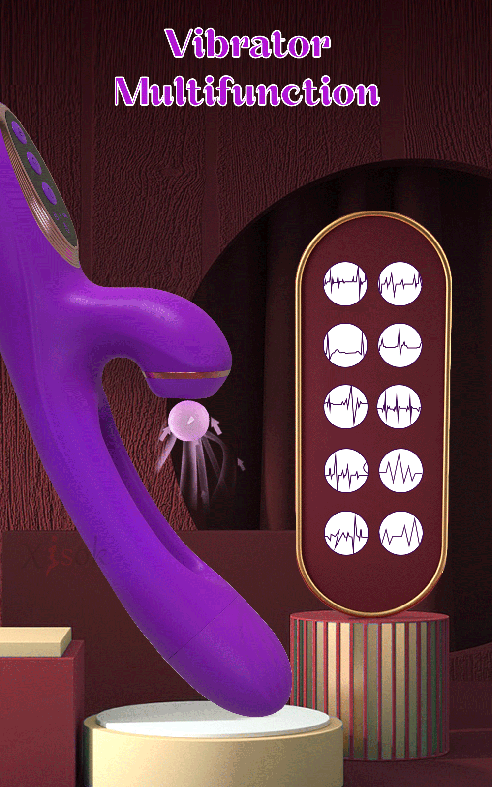 Dương vật giả 10 chế độ rung liếm bú hút đa năng tăng khoái cảm