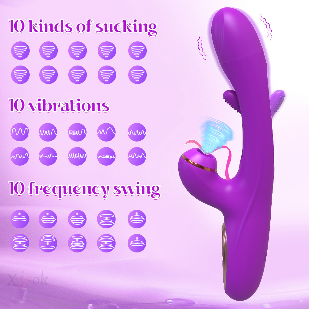 Dương vật giả 10 chế độ rung liếm bú hút đa năng tăng khoái cảm