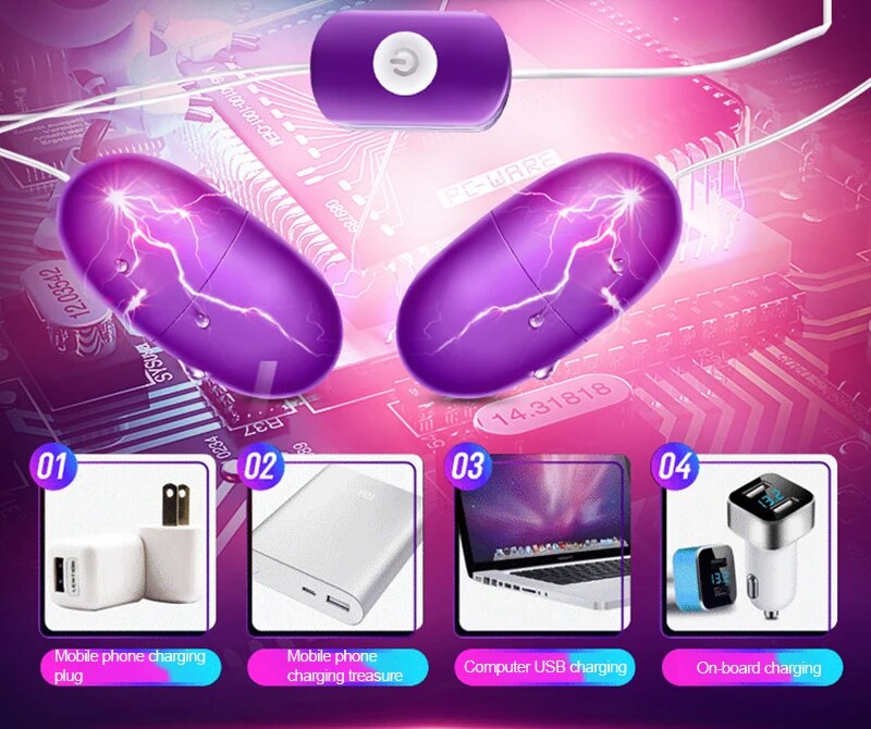 Trứng rung đôi USB cao cấp kích thích cực mạnh, siêu sướng