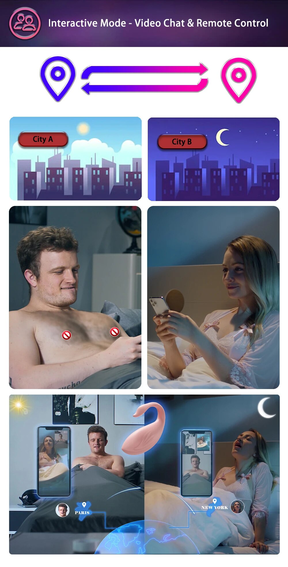 Trứng rung Love Spouse bluetooth cao cấp điều khiển app điện thoại