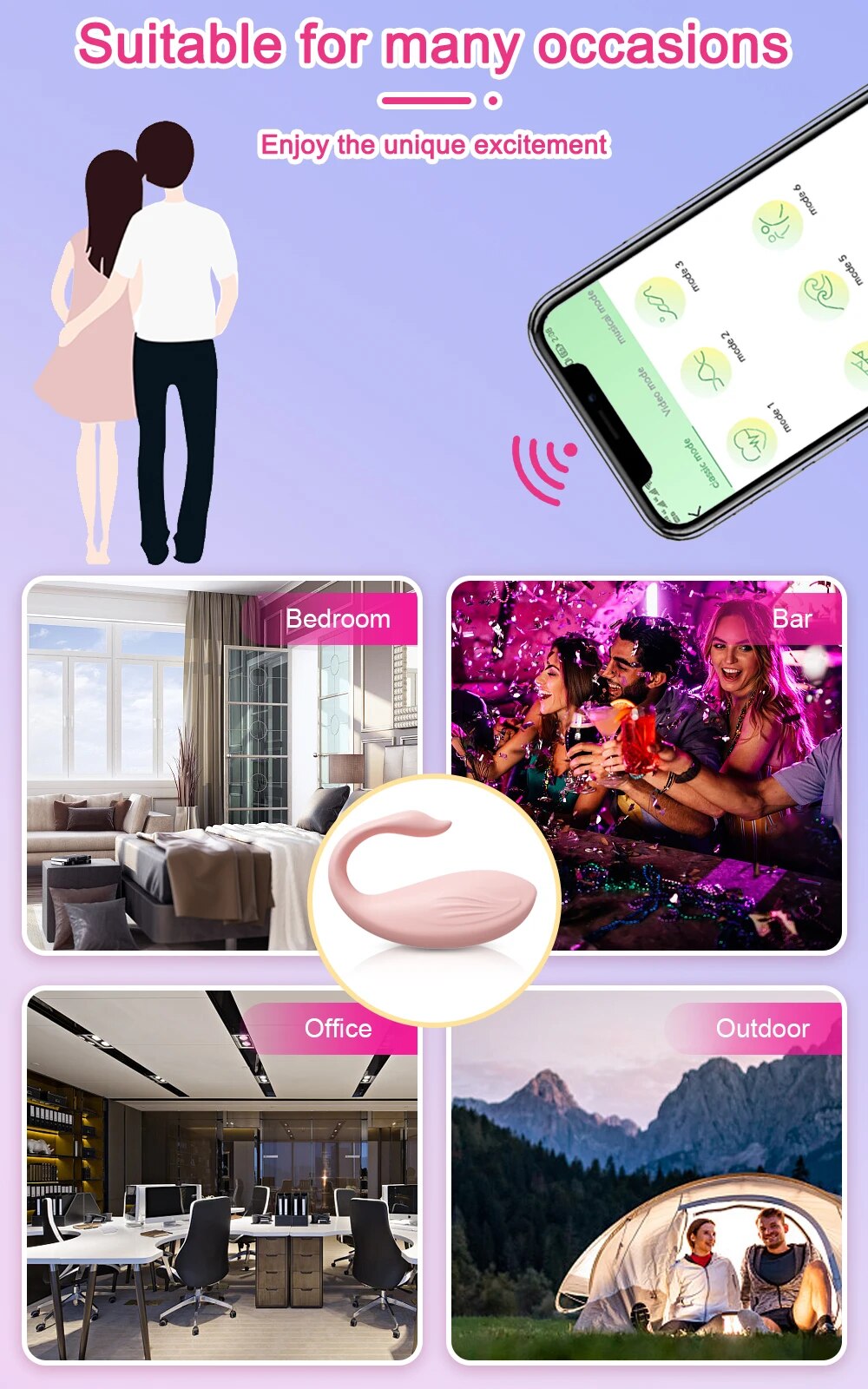 Trứng rung Love Spouse bluetooth cao cấp điều khiển app điện thoại