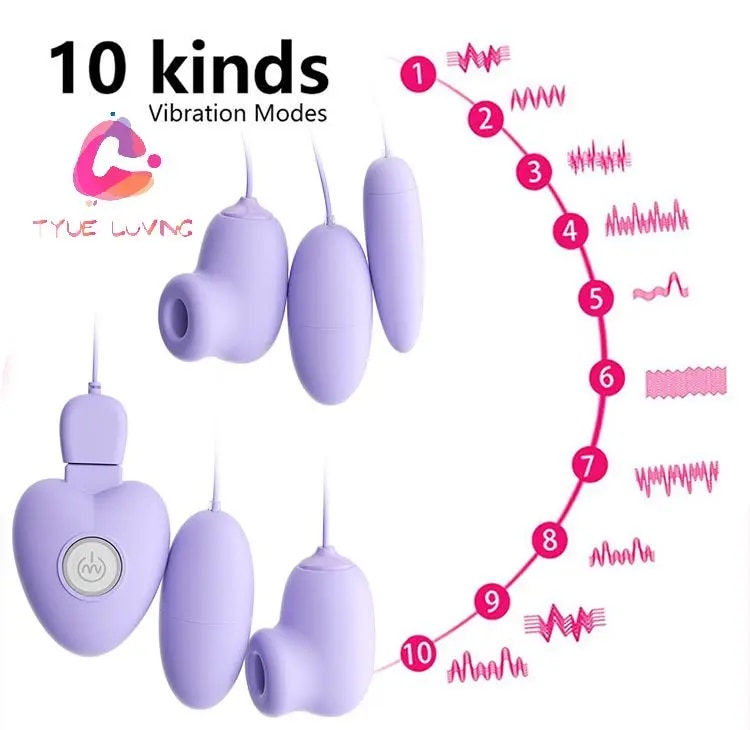 Trứng rung hút chân không 2 đầu Ankini điều khiển từ xa tiện lợi