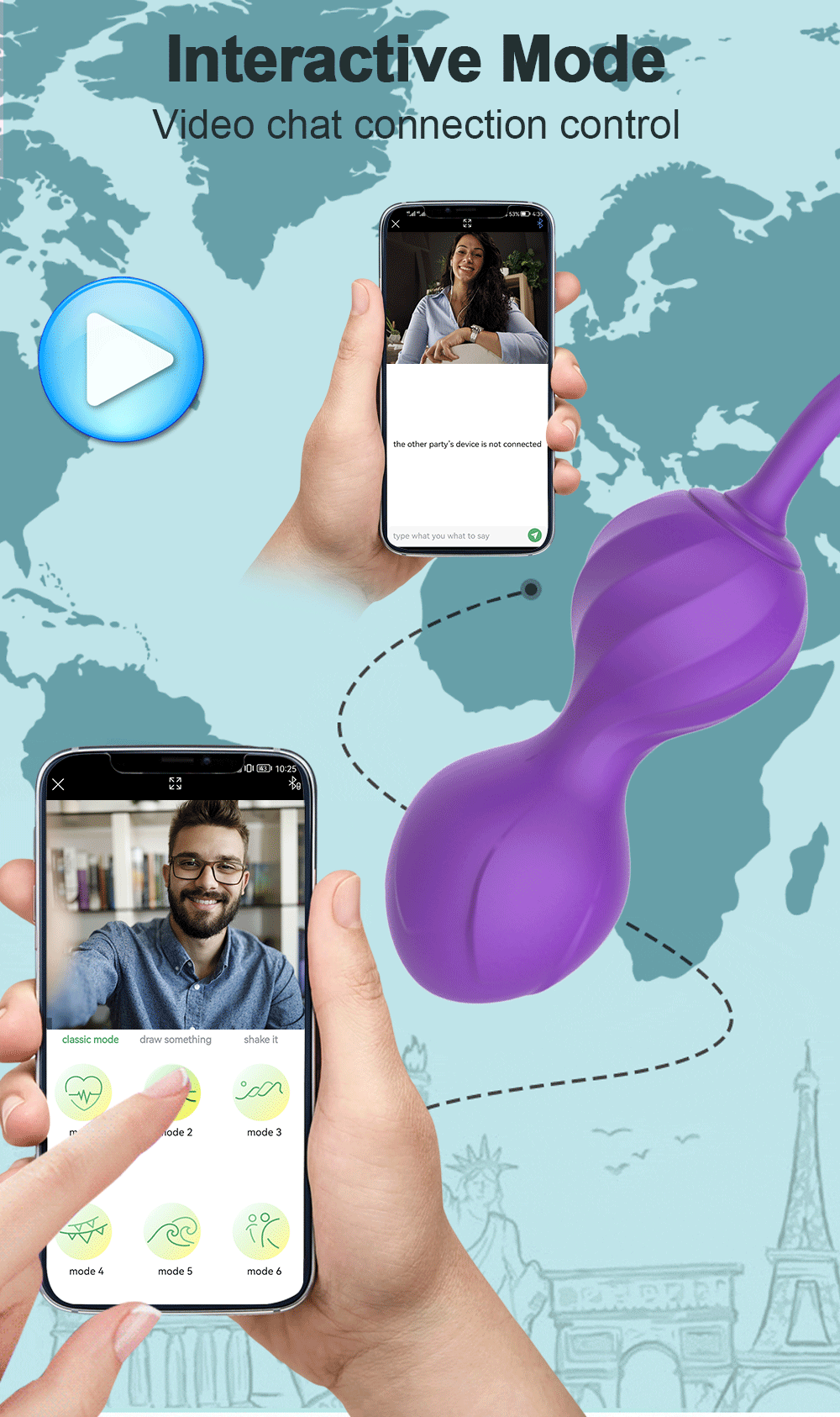 Trứng rung hồ lô Jiuuy Bluetooth siêu kích thích thu nhỏ âm đạo