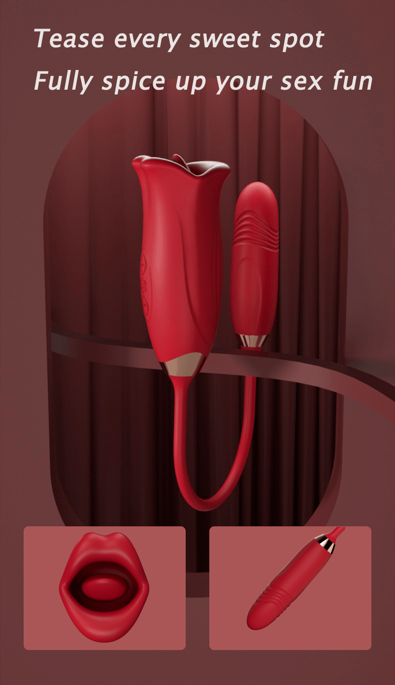 Trứng rung hoa hồng đa chức năng kích thích điểm G và oral sex