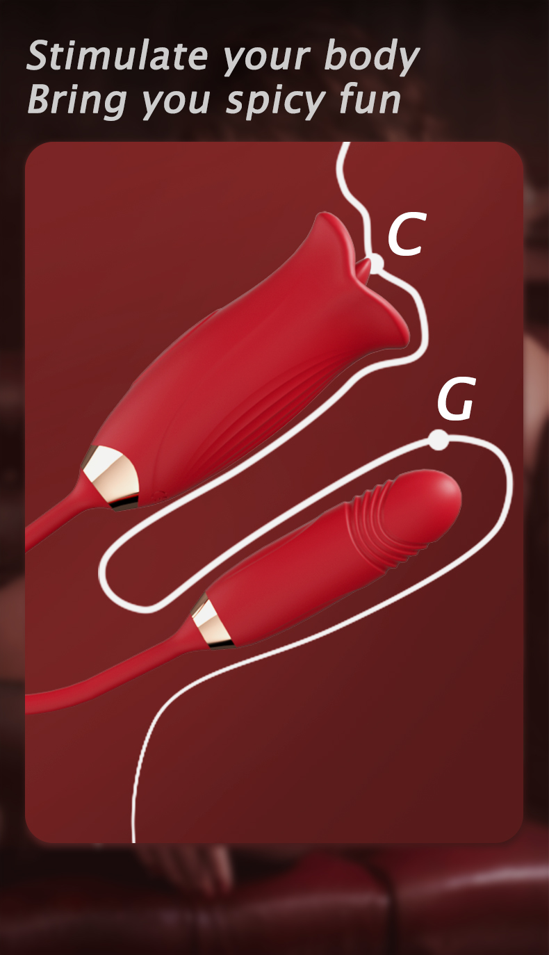 Trứng rung hoa hồng đa chức năng kích thích điểm G và oral sex