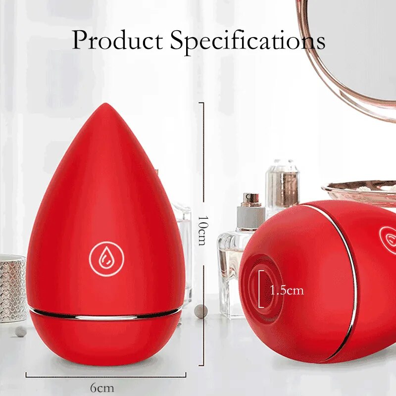 Trứng rung bú hút trang điểm hình giọt nước kích thích mê ly