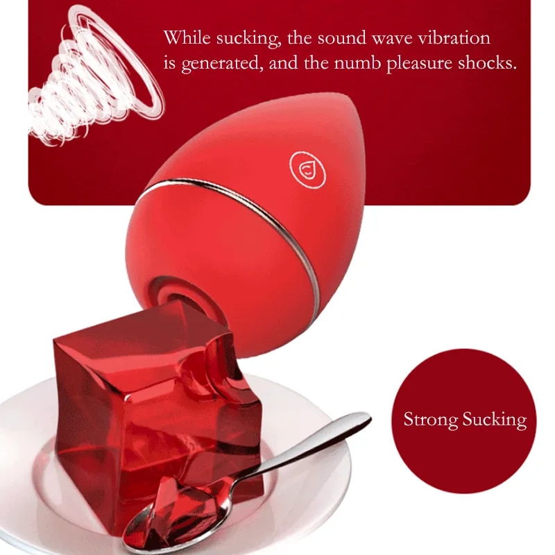 Trứng rung bú hút trang điểm hình giọt nước kích thích mê ly