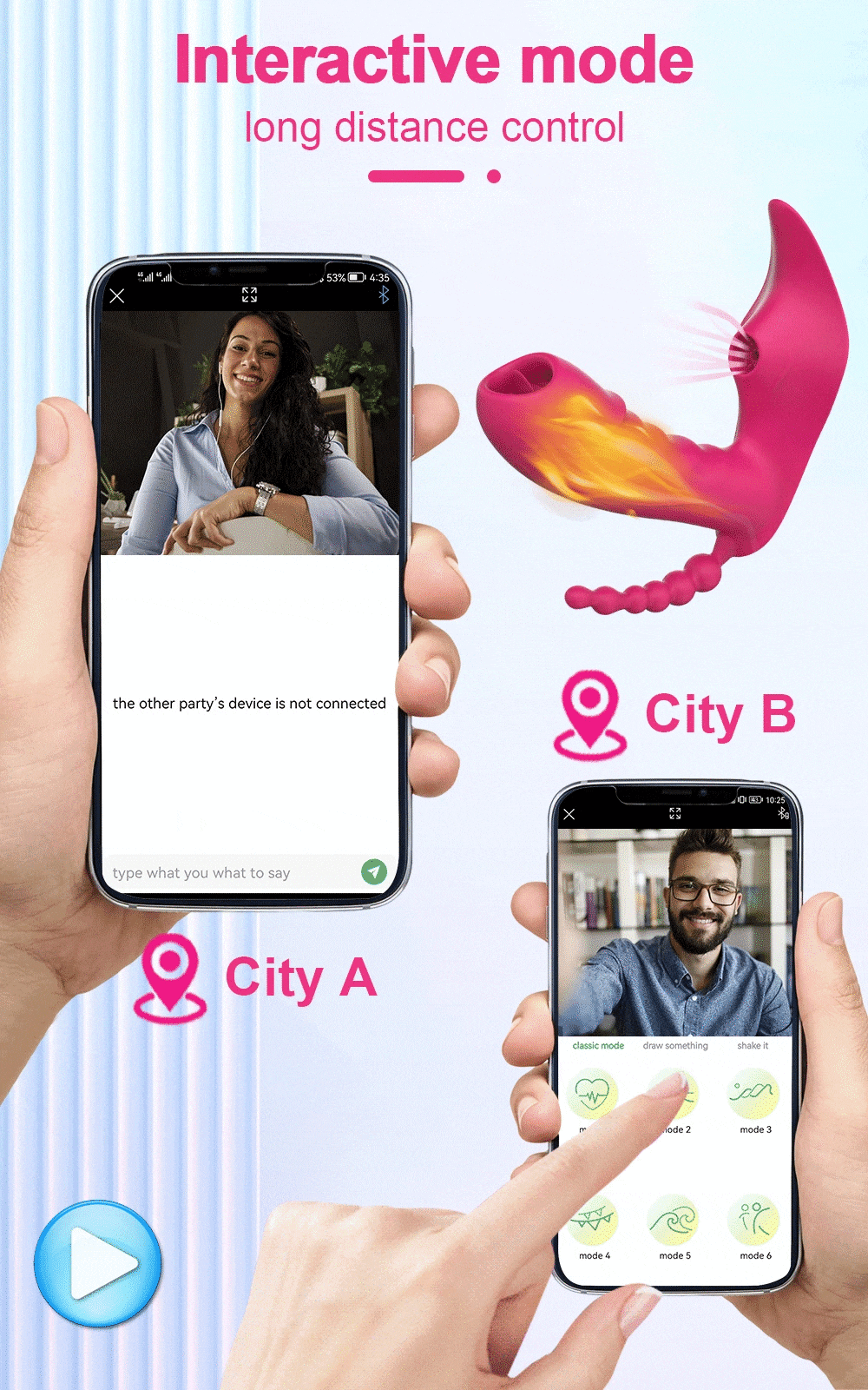 Sỉ Dương vật giả 3 trong 1 Love Spouse rung liếm hút kết nối Bluetooth điều khiển qua app hàng xách tay
