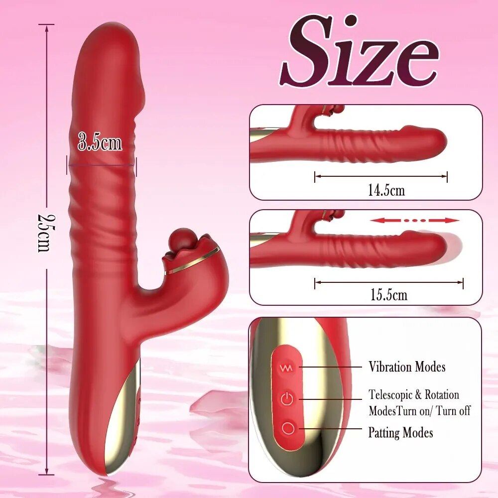 Kho sỉ Dương vật giả đa năng Hannibal 4 in 1 rung thụt nhánh phụ thổi hút cao cấp