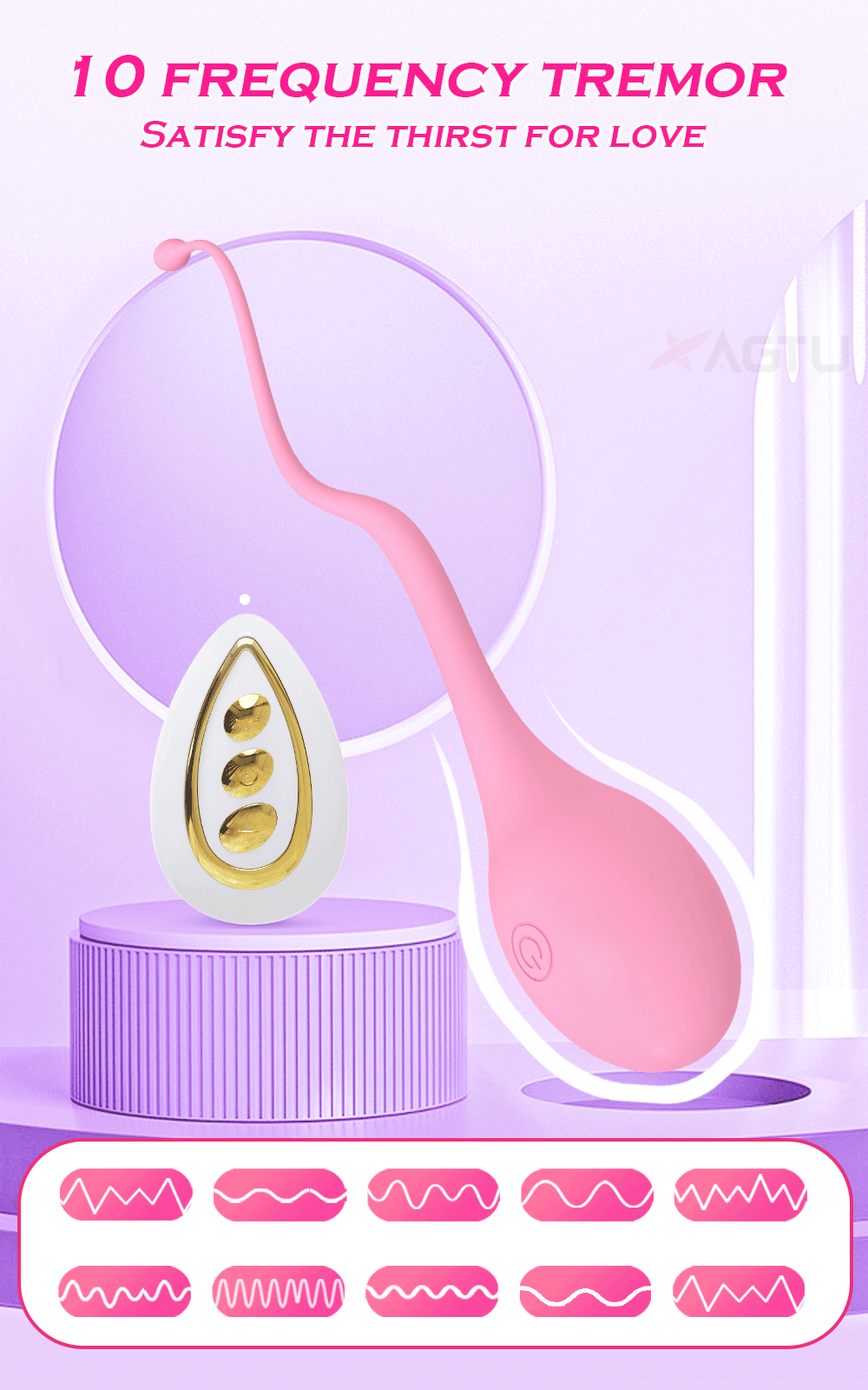 Trứng rung nòng nọc siêu nhỏ gọn điều khiển không dây tiện lợi