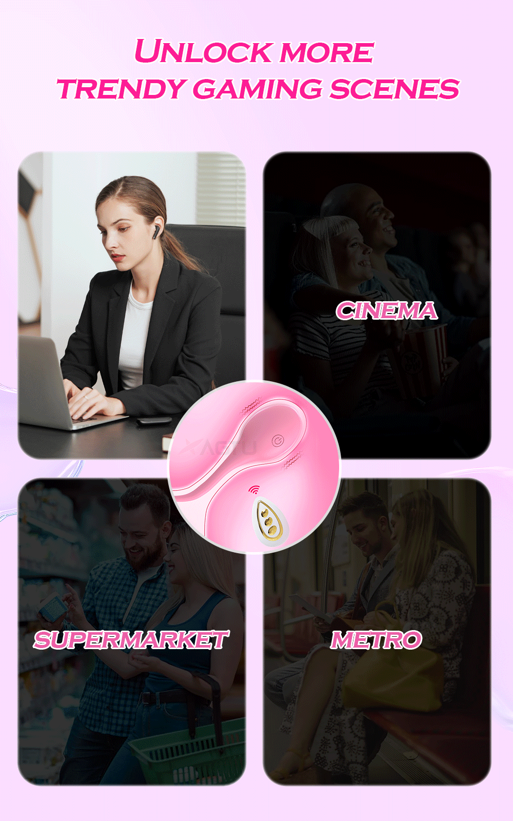 Trứng rung nòng nọc siêu nhỏ gọn điều khiển không dây tiện lợi