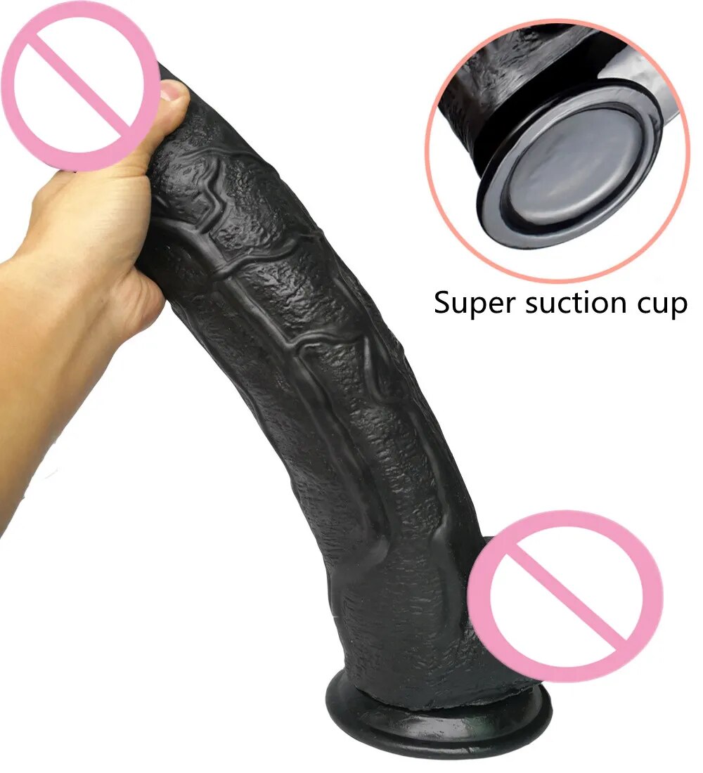 Sỉ Dương vật giả dính tường màu đen size lớn hàng to khủng giống thật cao cấp
