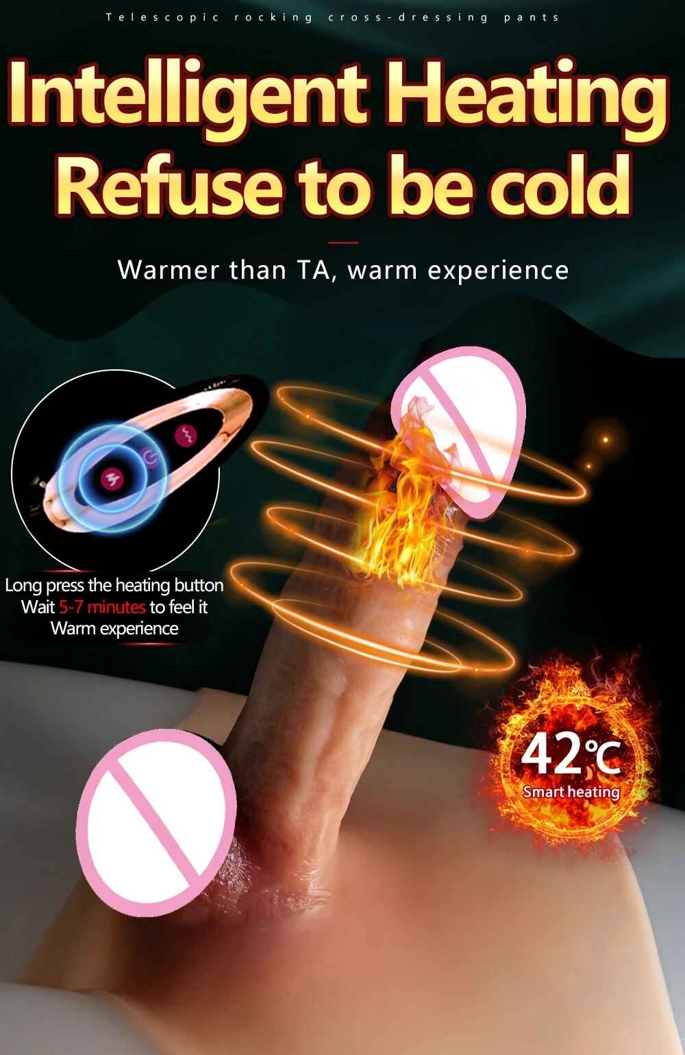 Quần lót silicon gắn dương vật giả rung thụt điều khiển từ xa hot