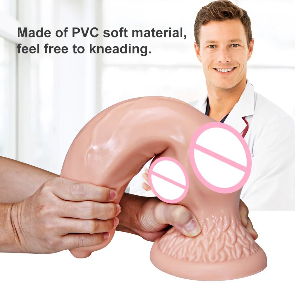 Dương vật giả chó sói size lớn silicon mềm mịn dính tường kích thích