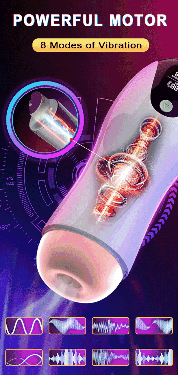 Âm đạo giả rung tự động co bóp bú hút siêu thực, kích thích