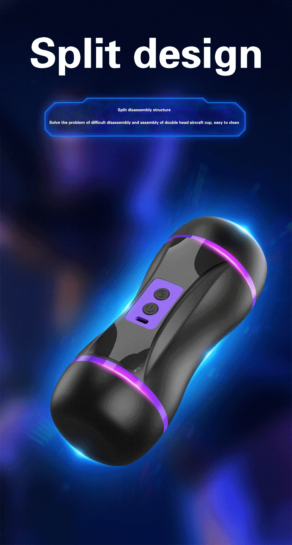 Âm đạo giả 3D 2 đầu rung hút điều khiển app, hưng phấn cực đỉnh