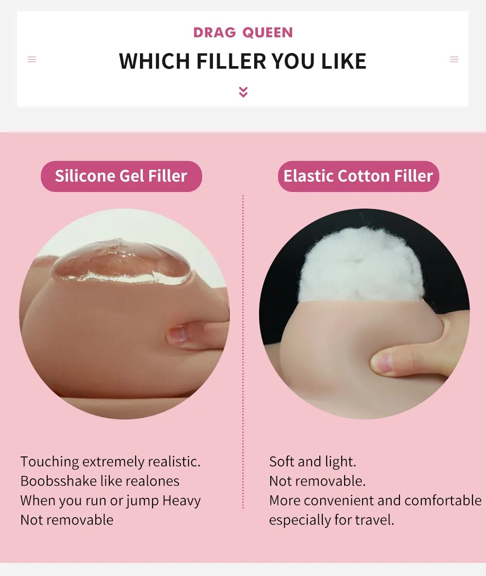 Ngực giả silicone cao cấp cosplay Drag Queen kích thích nam nữ