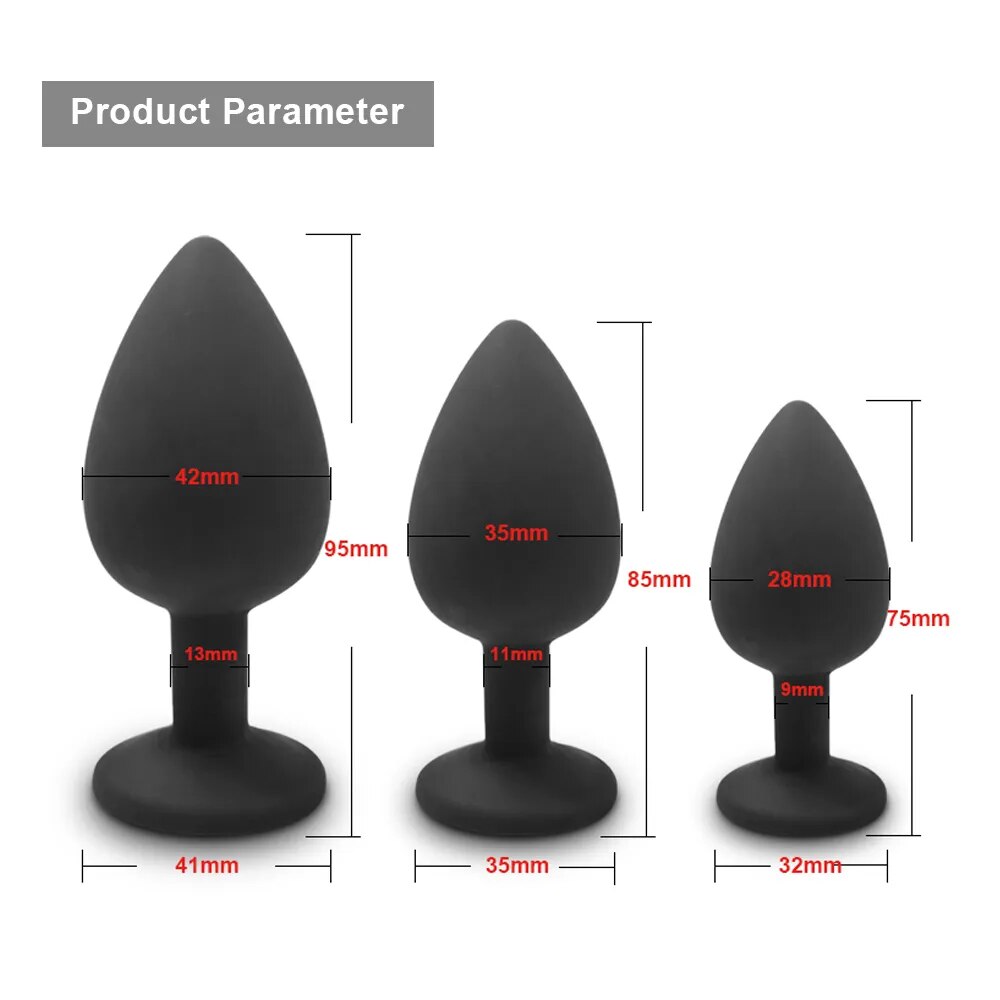 Phích cắm hậu môn silicone đa kích thước an toàn không rung
