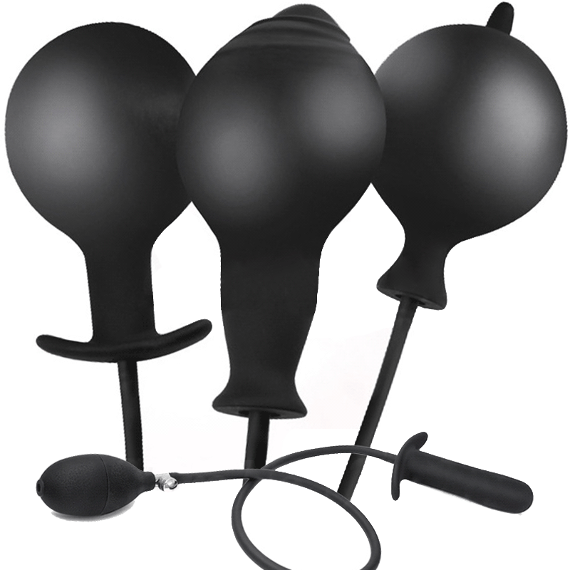 Phích cắm hậu môn bơm hơi tăng kích thước đầu dương vật gay