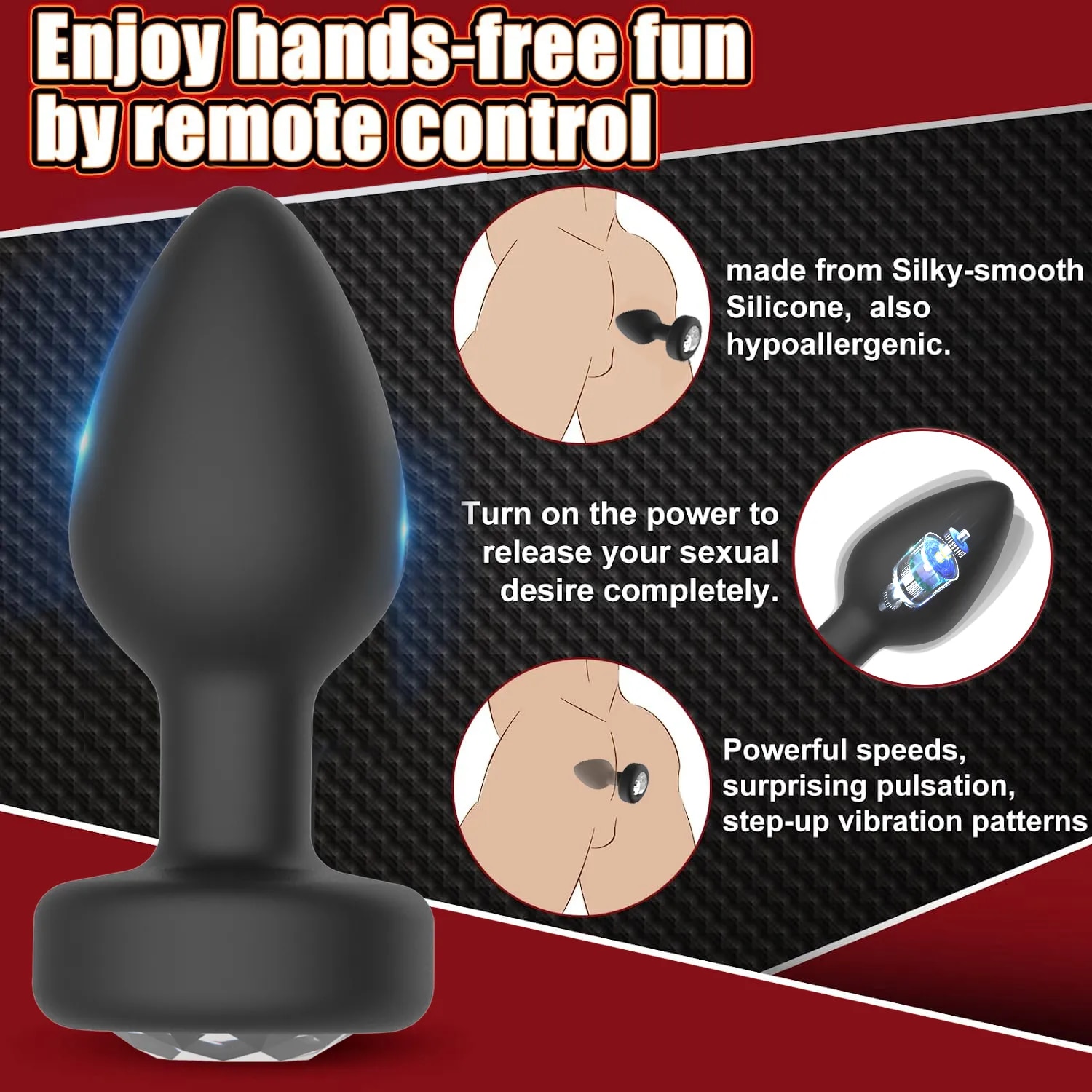 Phích cắm hậu môn Love Spouse Bluetooth điều khiển qua app tiện lợi