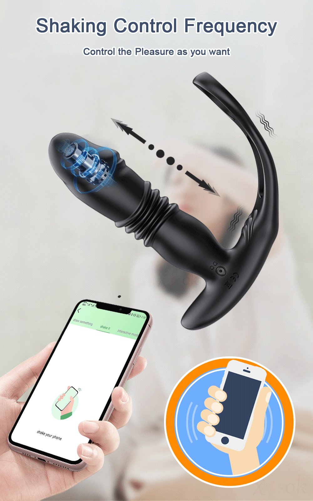 Que rung hậu môn Love Spouse điều khiển app rung thụt mạnh mẽ