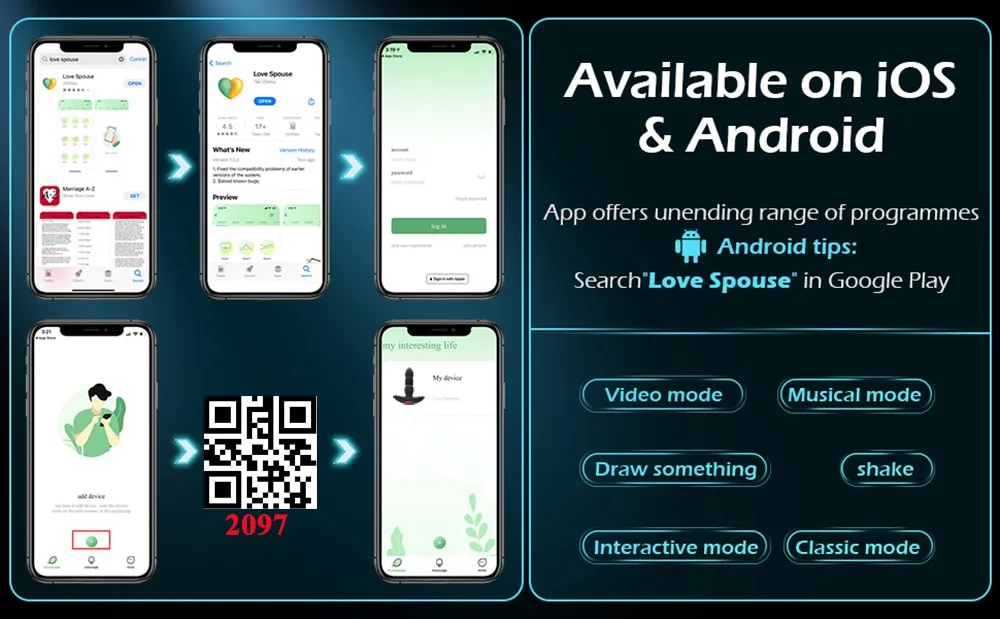 Máy massage rung Love Spouse điều khiển app kích thích hậu môn