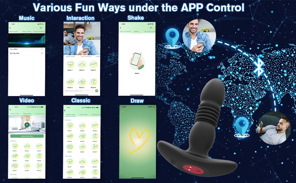 Máy massage rung Love Spouse điều khiển app kích thích hậu môn