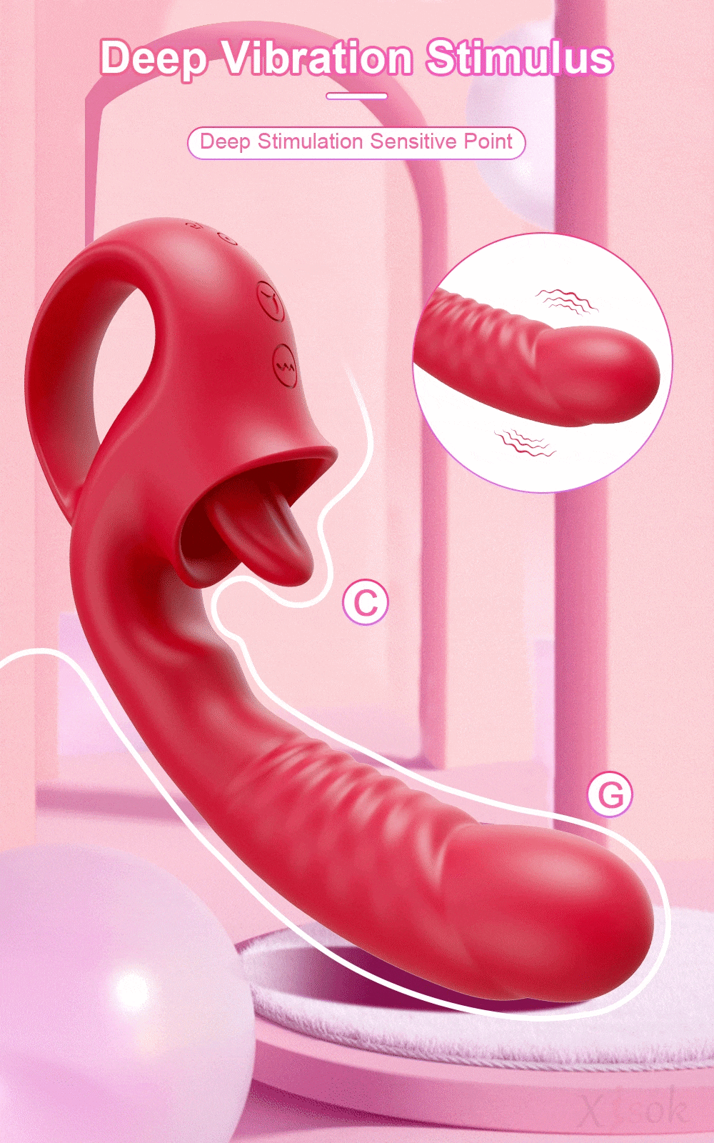 Bán Dương vật giả đa năng kèm lưỡi liếm kích thích giá tốt