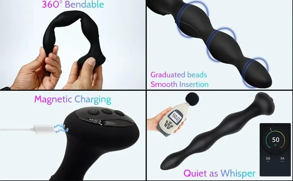 Que rung chuỗi silicon mềm dẻo siêu mềm sưởi ấm kích thích