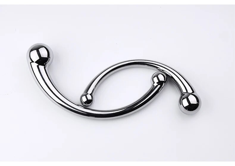 Que inox cong C massage hậu môn kích thích tuyến tiền liệt chất lượng