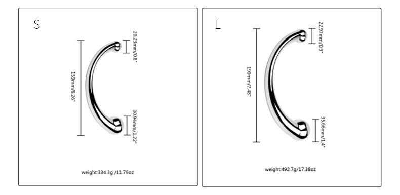 Que inox cong C massage hậu môn kích thích tuyến tiền liệt chất lượng