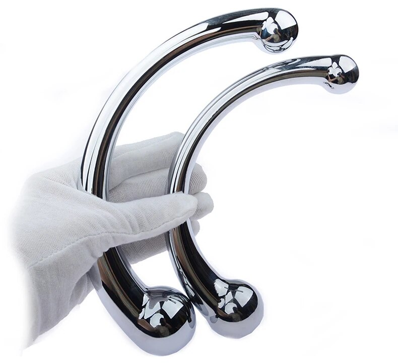 Que inox cong C massage hậu môn kích thích tuyến tiền liệt chất lượng