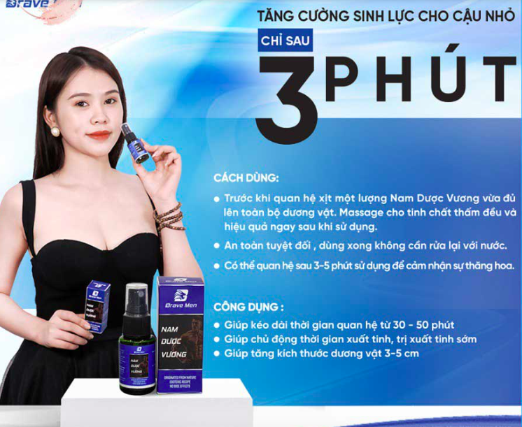 Chai xịt Nam Dược Vương chính hãng tăng cường sinh lý tốt