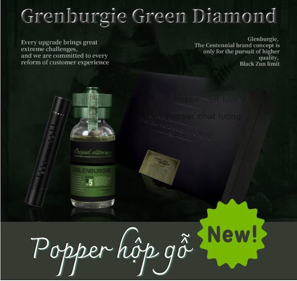 Bỏ sỉ Popper Hộp Gỗ Glenburgie Green Diamond 30ml Aged 95 mẫu mới loại mạnh giá rẻ Bỏ sỉ Popper Hộp Gỗ Glenburgie Green Diamond 30ml Aged 95 mẫu mới loại mạnh giá rẻ