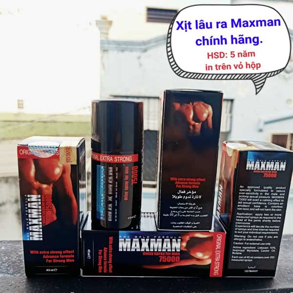 Cung cấp Chai Xịt Kéo Dài Thời Gian Maxman Delay Spray For Men 75000 hàng mới về Cung cấp Chai Xịt Kéo Dài Thời Gian Maxman Delay Spray For Men 75000 hàng mới về
