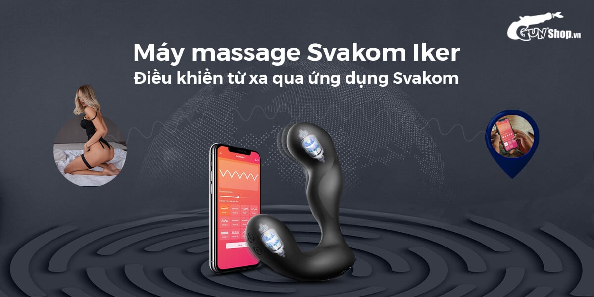 Máy massage hậu môn Svakom Iker JR thông minh điều khiển app tiện lợi