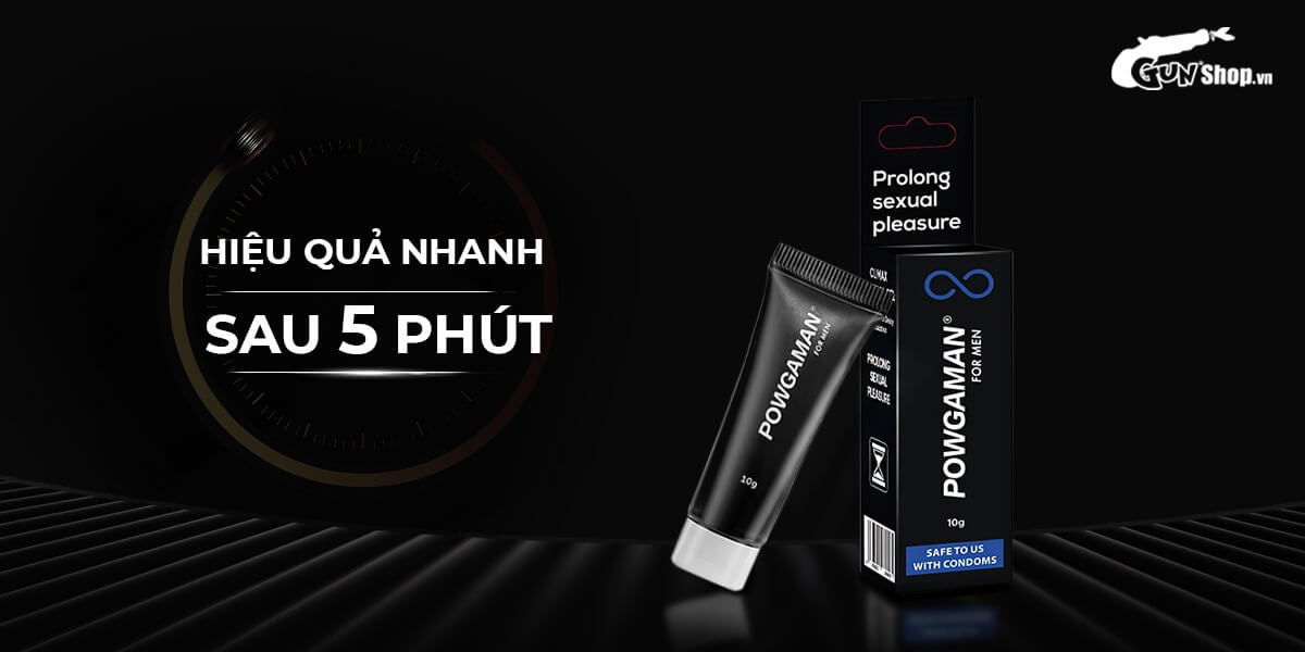 Bỏ sỉ Gel bôi trơn Powgaman chống xuất tinh sớm kéo dài thời gian - Chai 10gr giá rẻ Bỏ sỉ Gel bôi trơn Powgaman chống xuất tinh sớm kéo dài thời gian - Chai 10gr giá rẻ