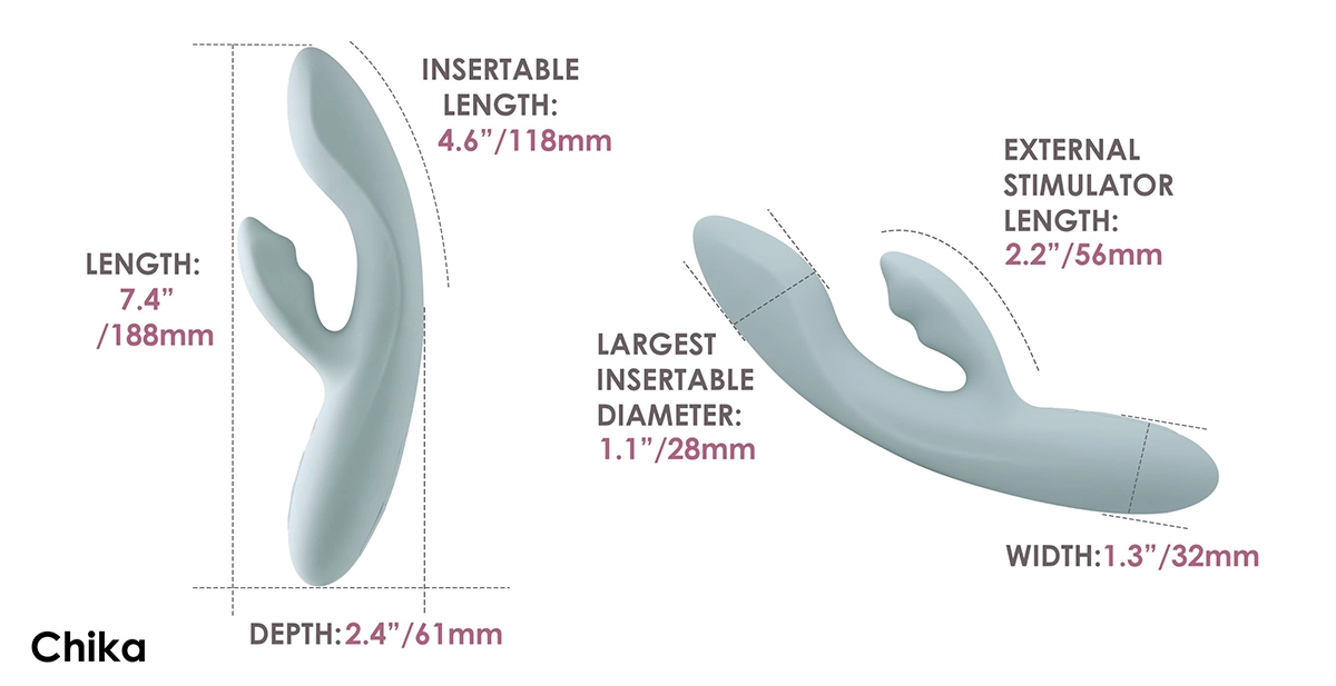 Dương vật giả Svakom Chika sưởi ấm kích thích điểm G âm vật