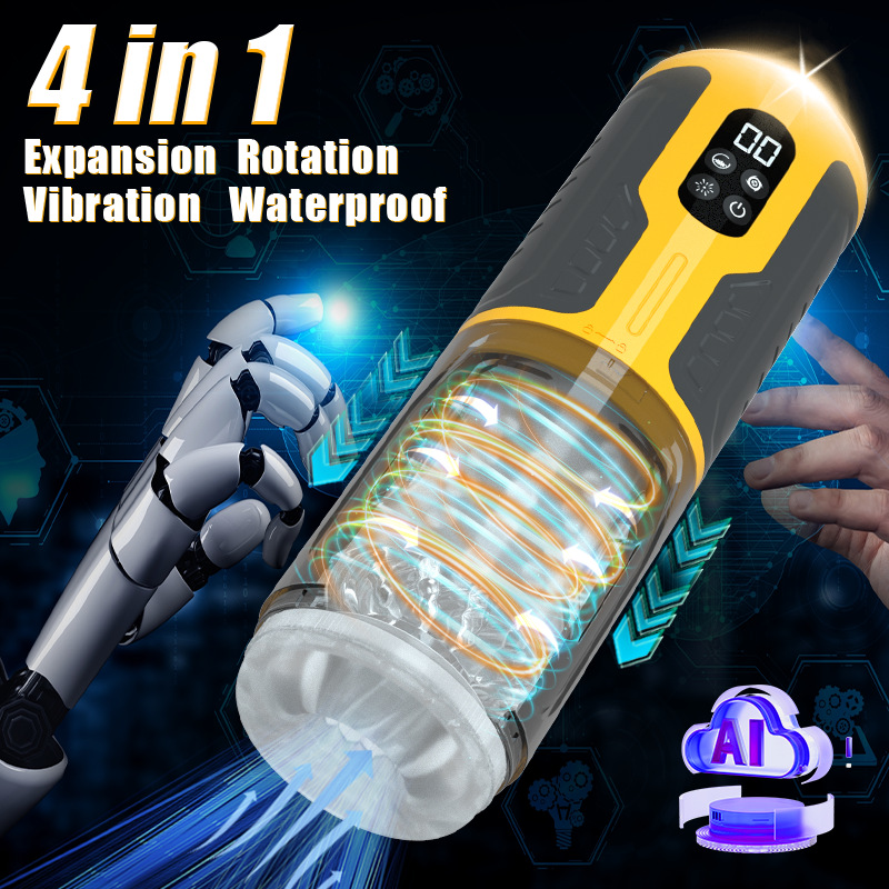 Âm đạo giả D08C 4 in 1 rung thụt xoay bú liếm hút tự động