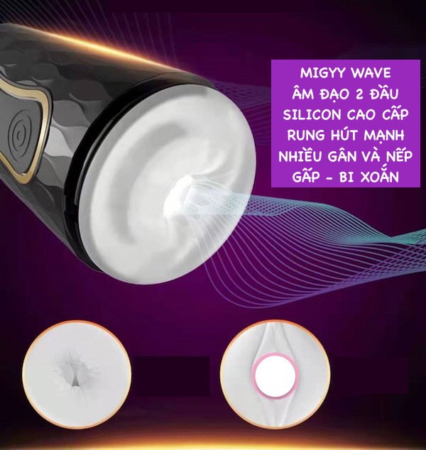 Âm đạo giả 2 đầu Migyy Wave siêu mềm mại tăng khoái cảm
