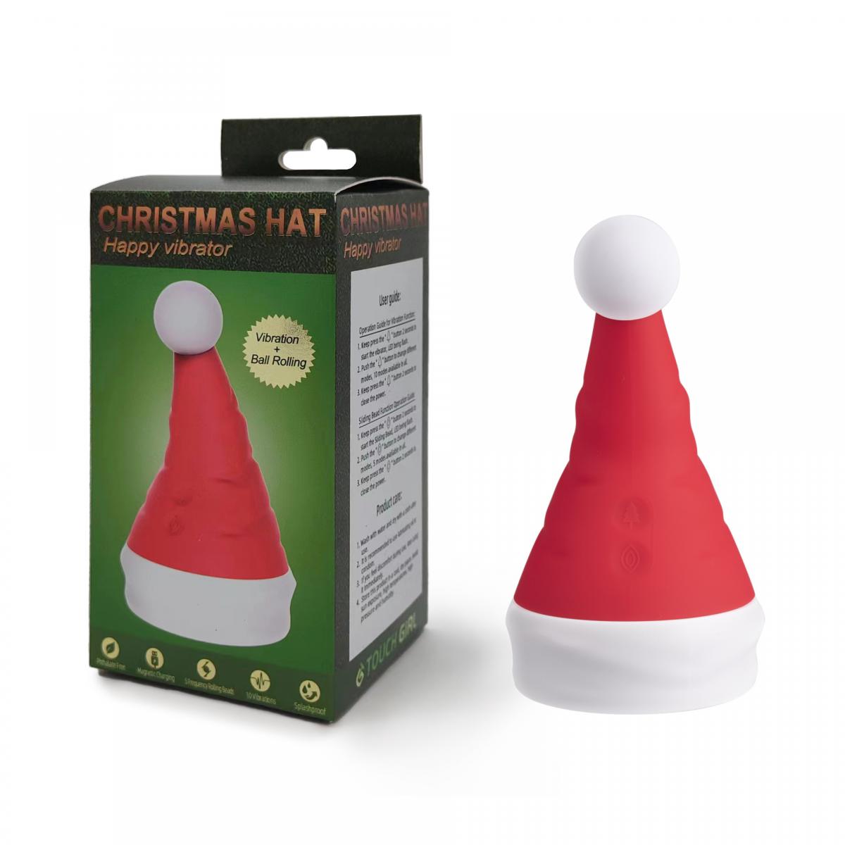 Trứng Rung Bú Hút Mũ Nón Giáng Sinh 10 Chế Độ Siêu Phê